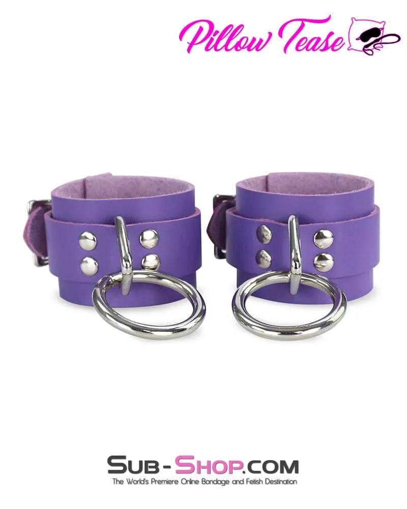 0467A      My Obsession Leather Bondage Wrist Cuffs