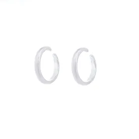14k Gold and Sterling Silver Cuff Earrings