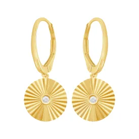 14K GOLD DIAMOND ATARA CIRCLE EARRINGS