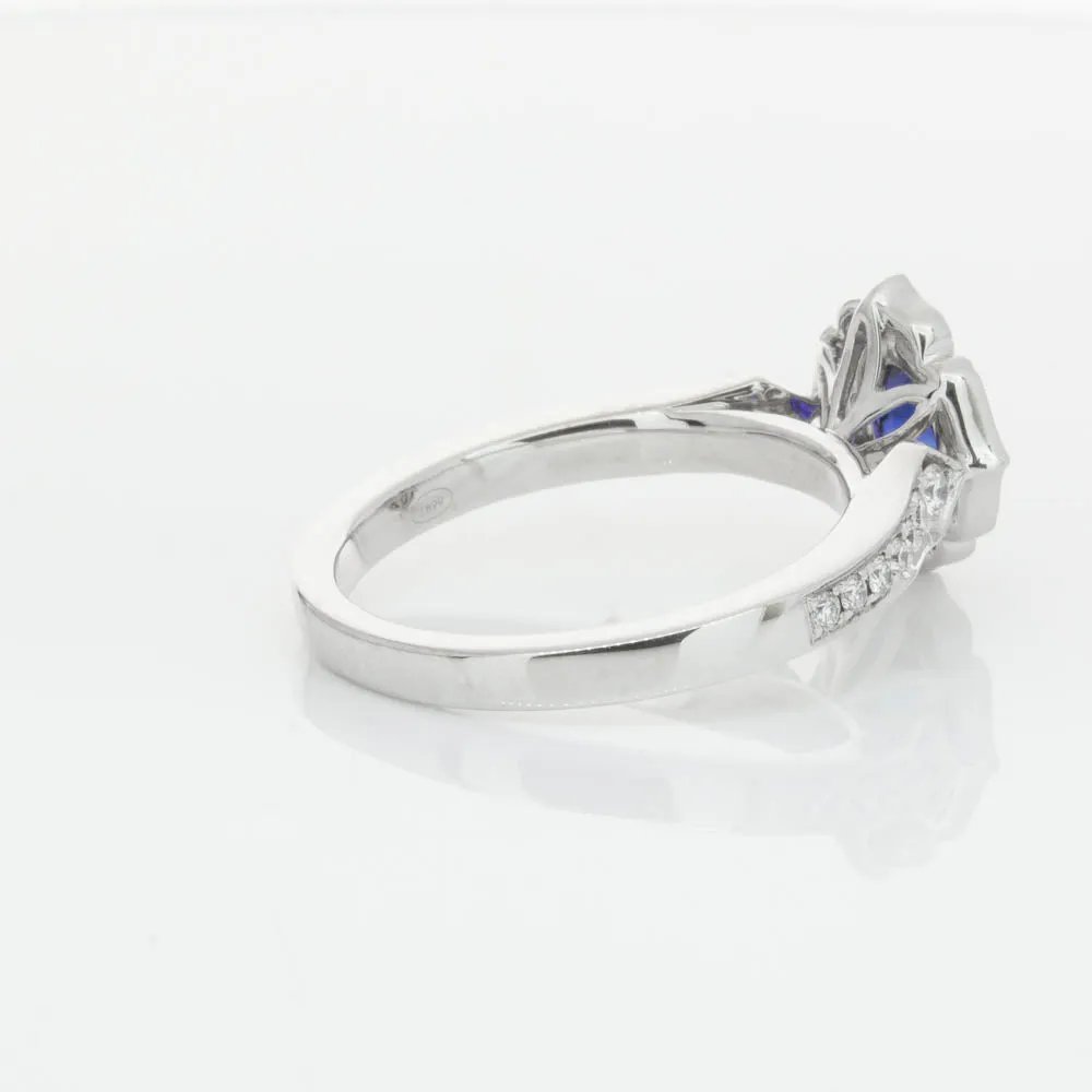 18ct White Gold .98ct Sapphire & Diamond Ring