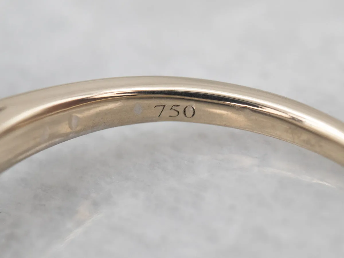 18K Gold Sapphire Diamond Halo Ring