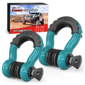 3/4 inch D-Ring Shackle Teal (Pair)