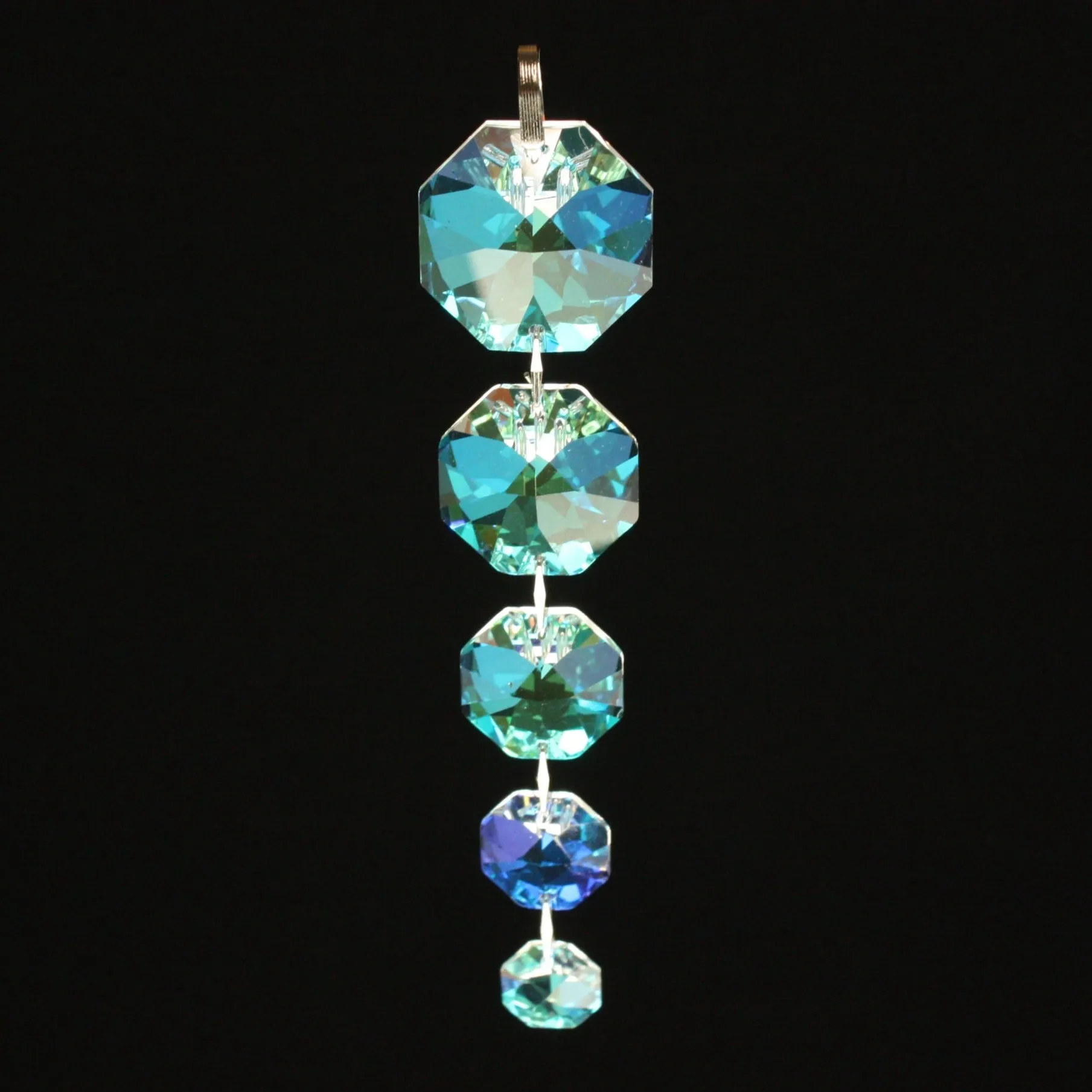 5-1/2" Blue AB Graduated Octagon Chain