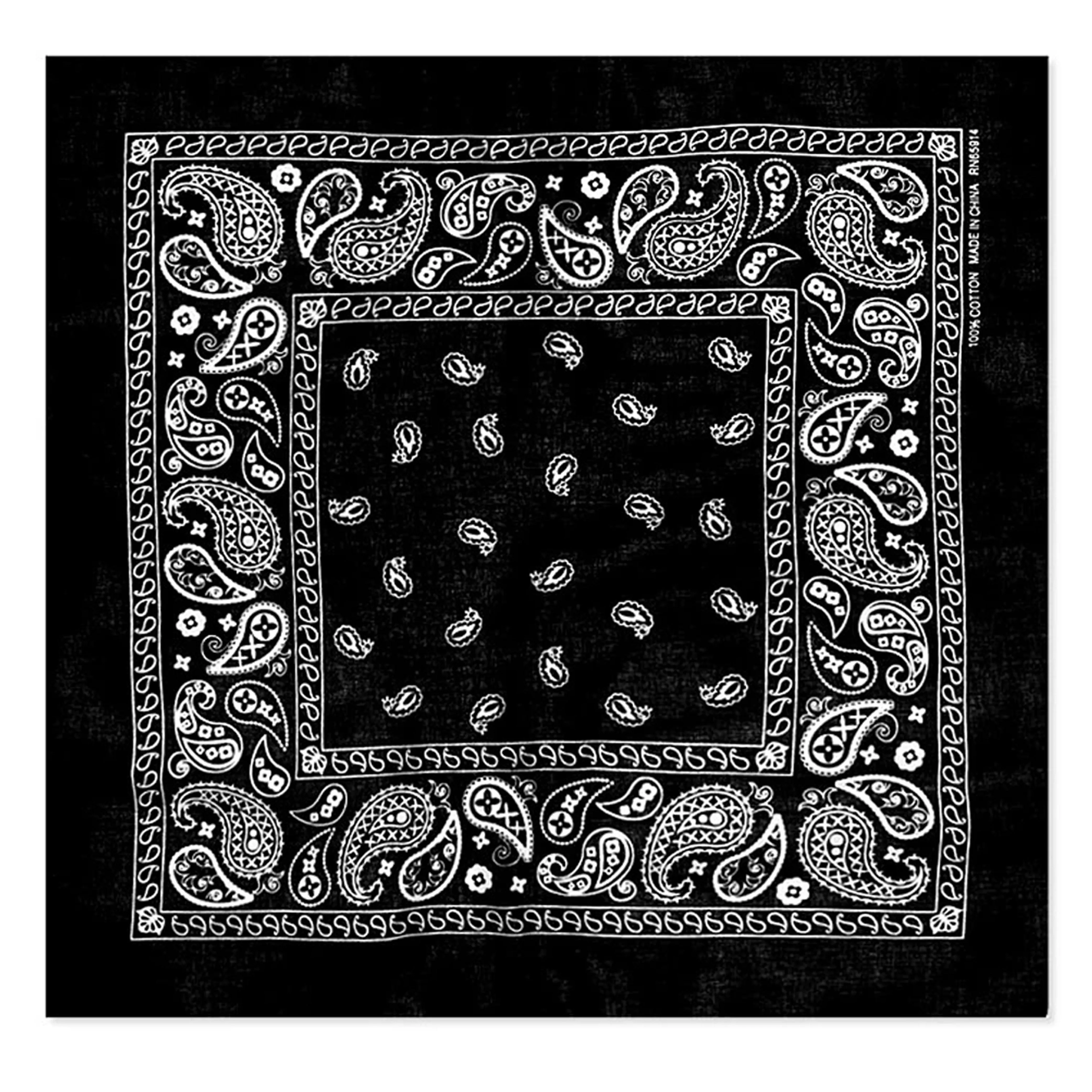 5 Pc Bandana Scarves Paisley Head Face Neck Gaiter Cover Wrap Scarf 100% Cotton