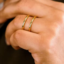 Adjustable Double Layer Stacking Band Ring