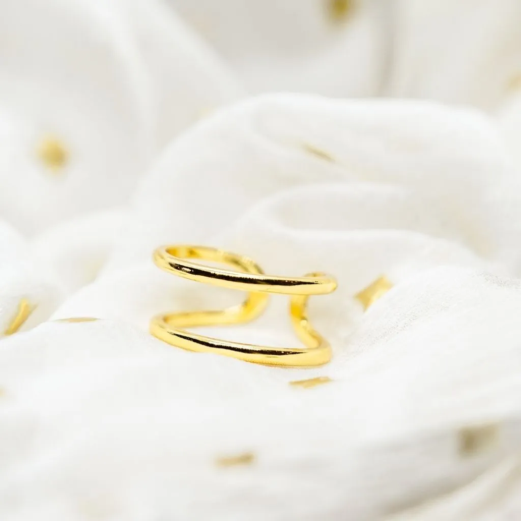 Adjustable Double Layer Stacking Band Ring