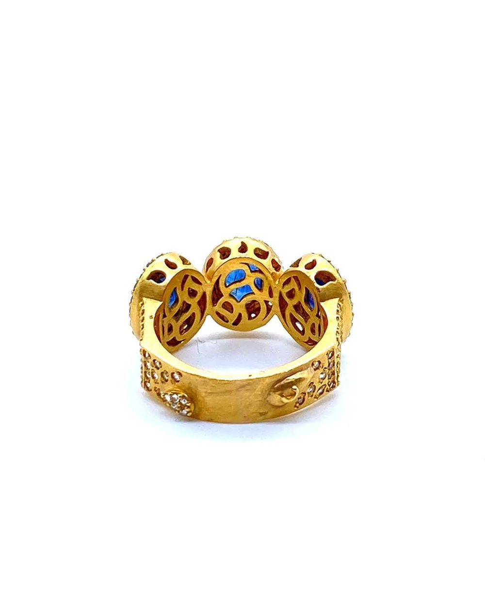Affinity Triple Sapphire and Rose Cut Ring