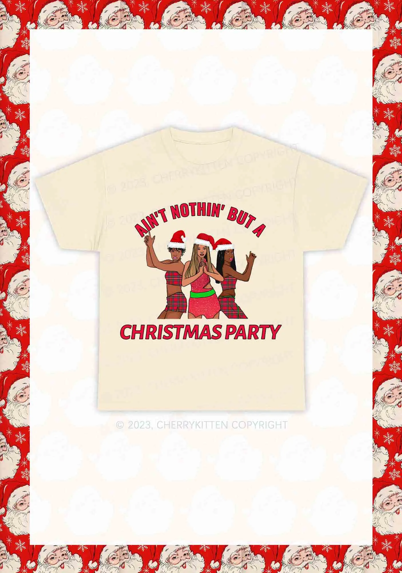 Ain't Nothin' But A Christmas Party Y2K Chunky Shirt Cherrykitten