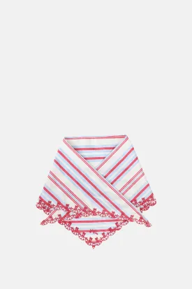 Amaya Headscarf Cherry Business Stripe Red