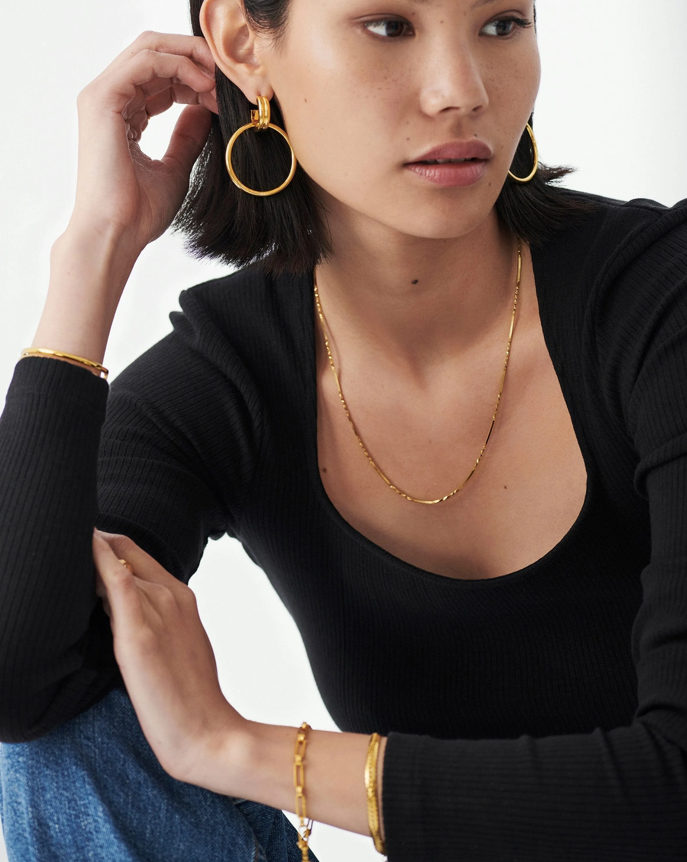 Ancien Chandelier Hoop Earrings | 18ct Gold Plated
