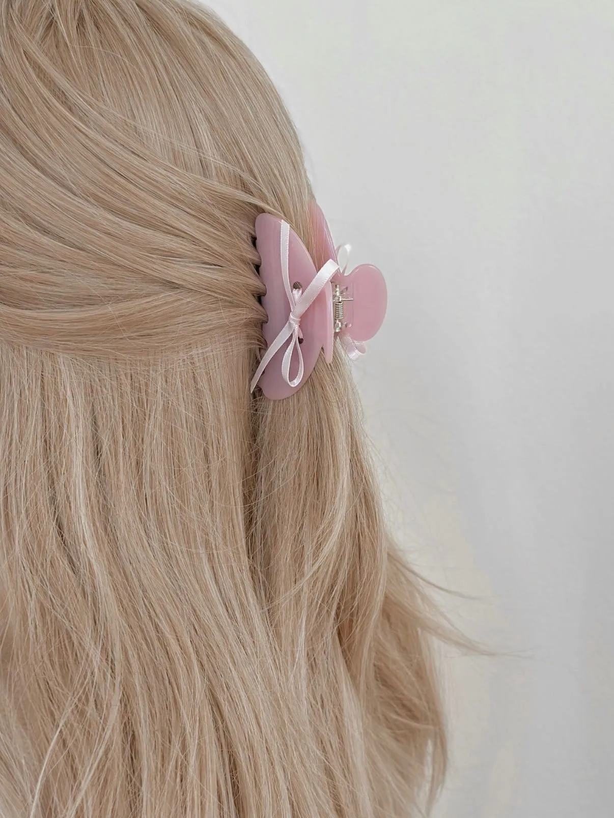 Angelic pink actylic hair claw clips