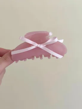 Angelic pink actylic hair claw clips