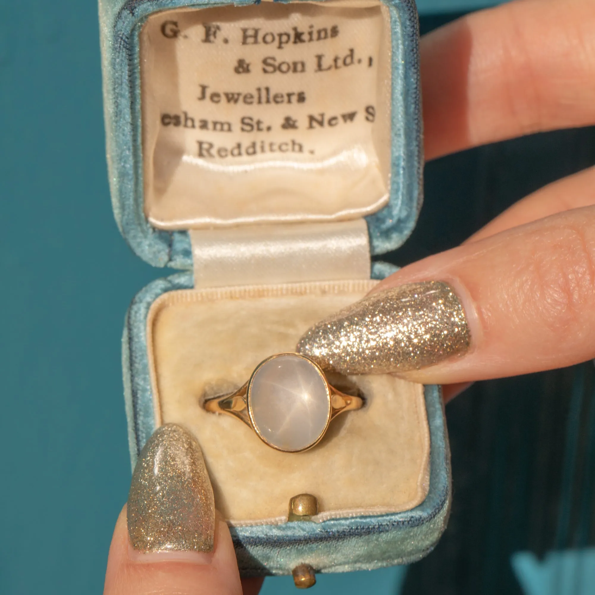 Antique 18ct Gold Star Sapphire Ring, 4.50ct