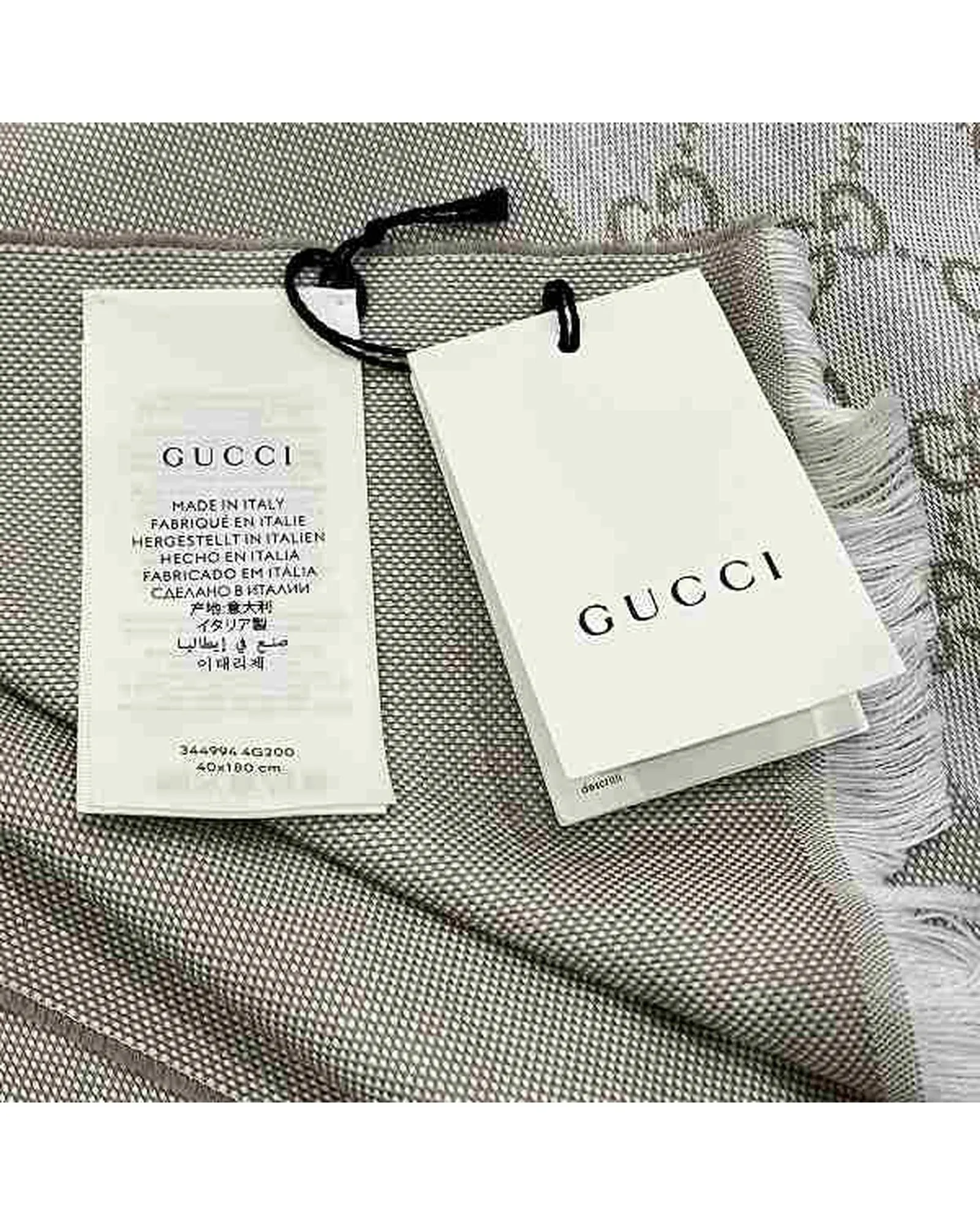 Authentic Gucci Large Canvas Scarf - Pristine Condition