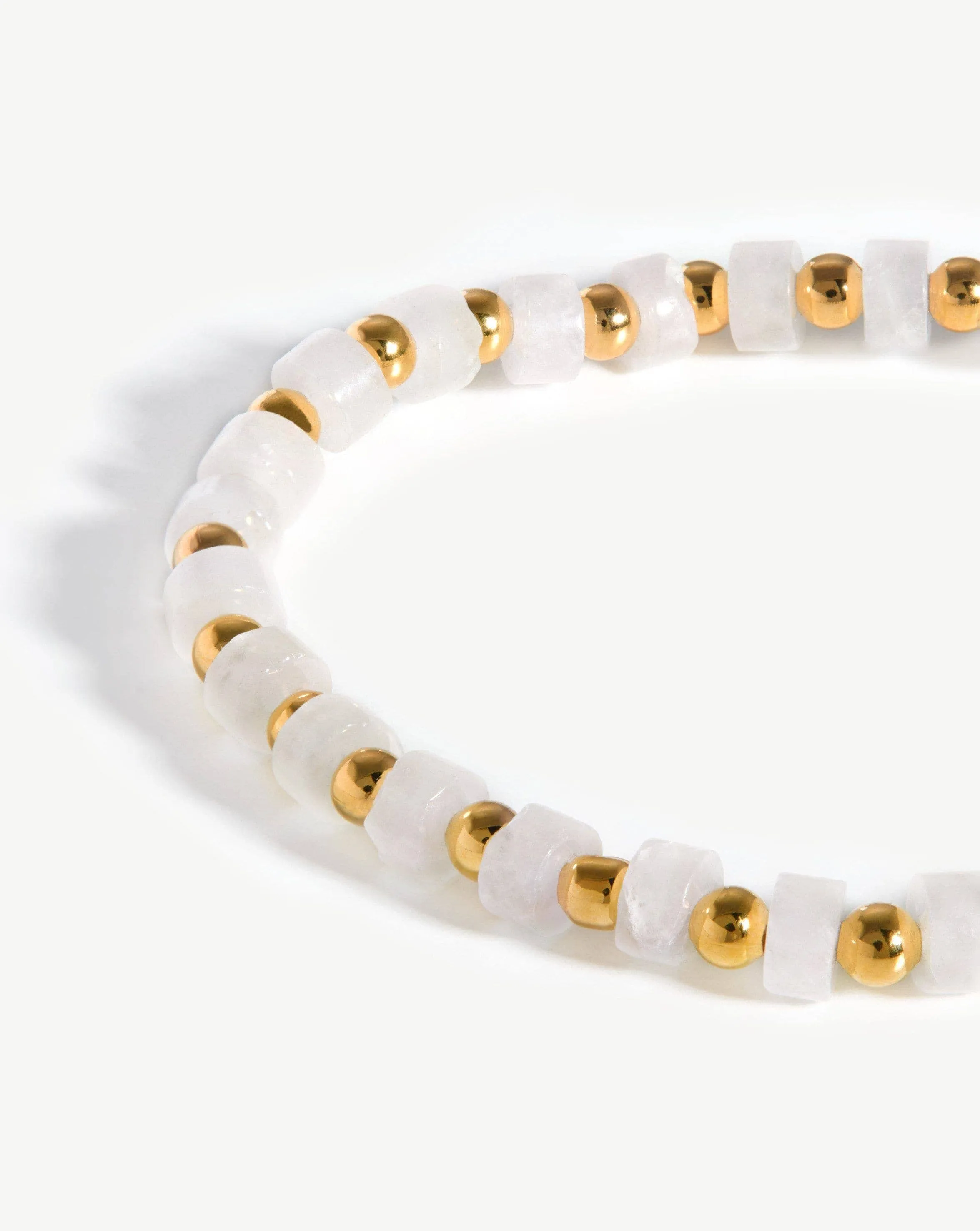 Beaded Bracelet | 18ct Gold Plated/White