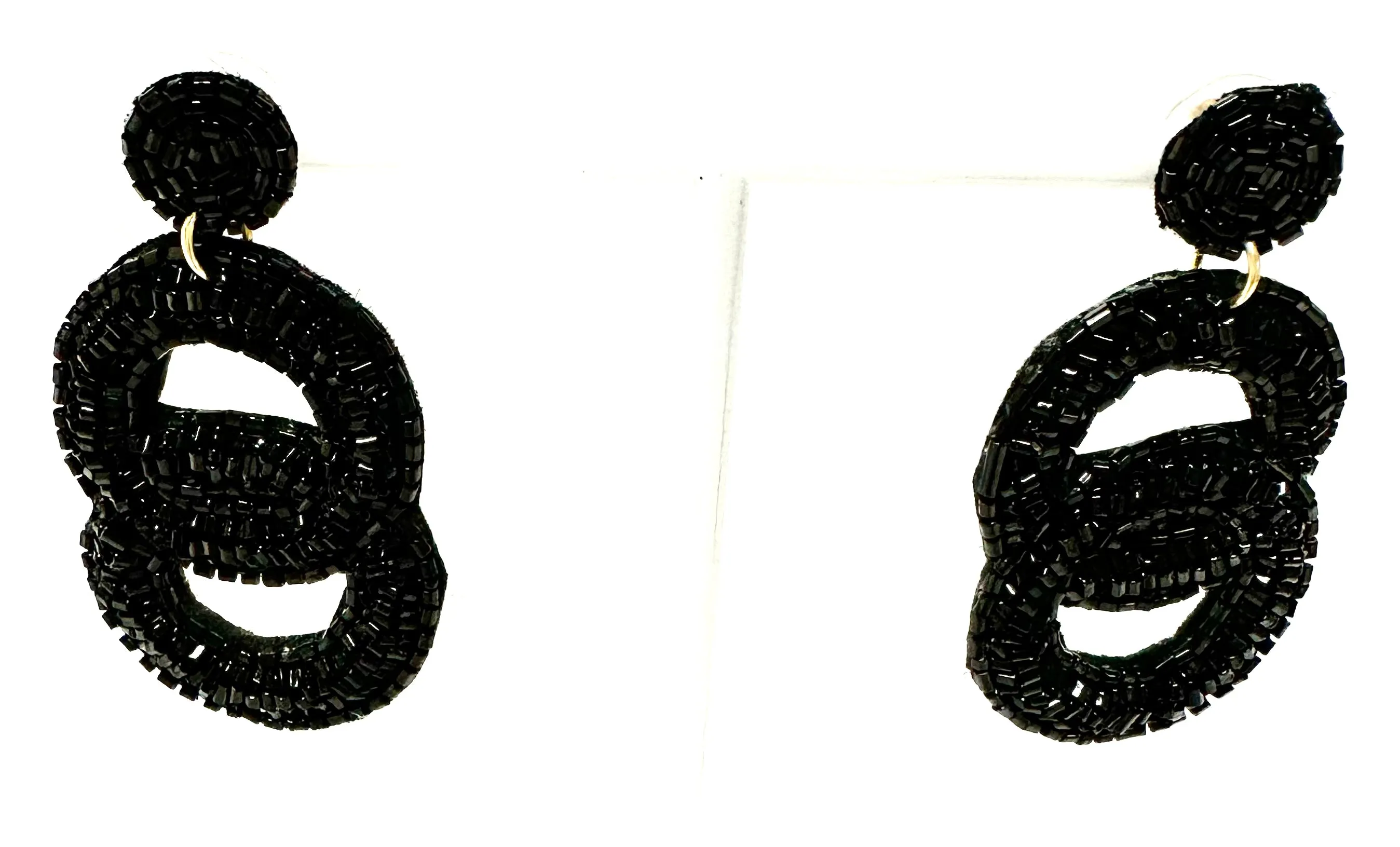 Beaded Circle Earrings