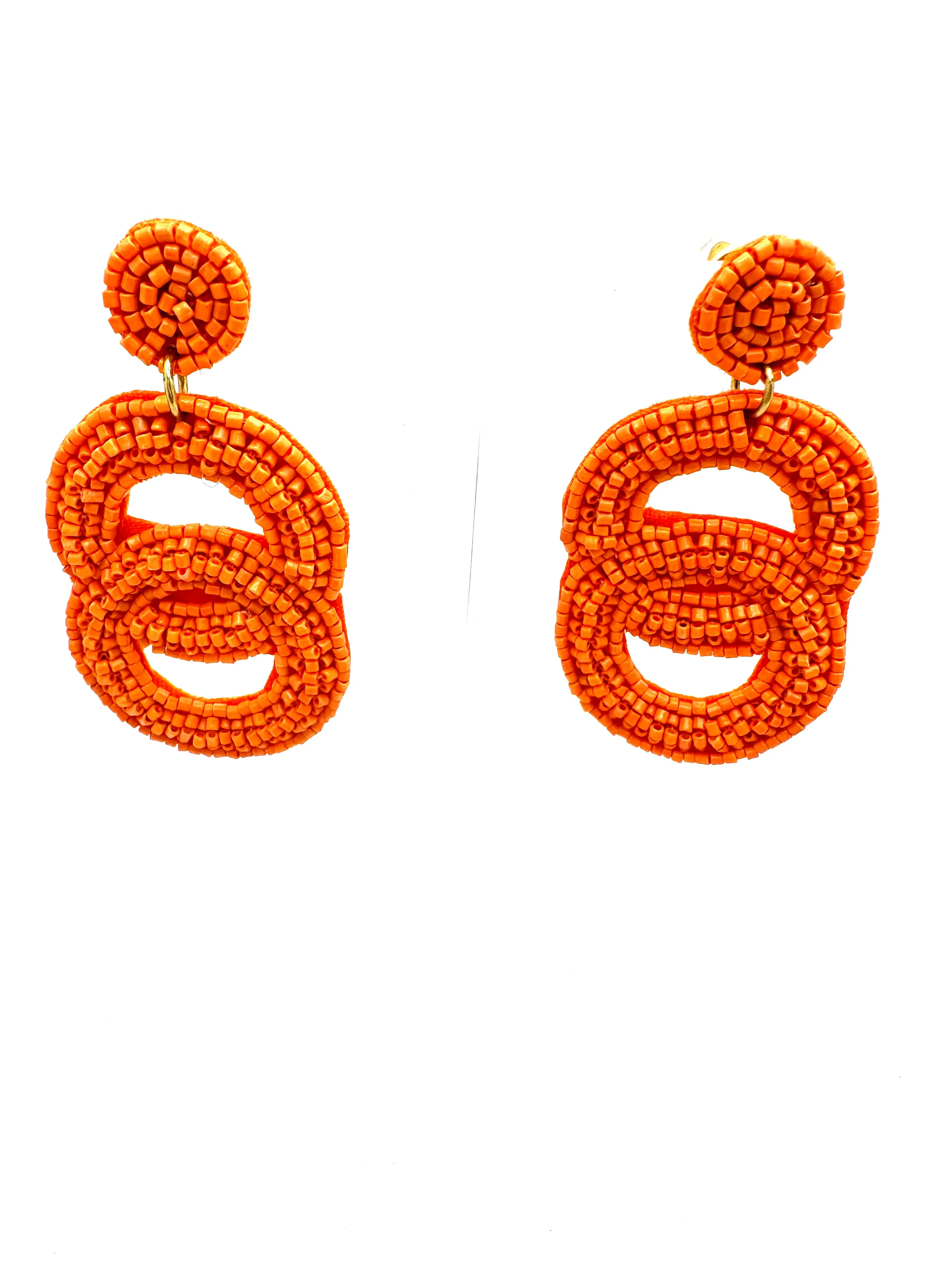 Beaded Circle Earrings
