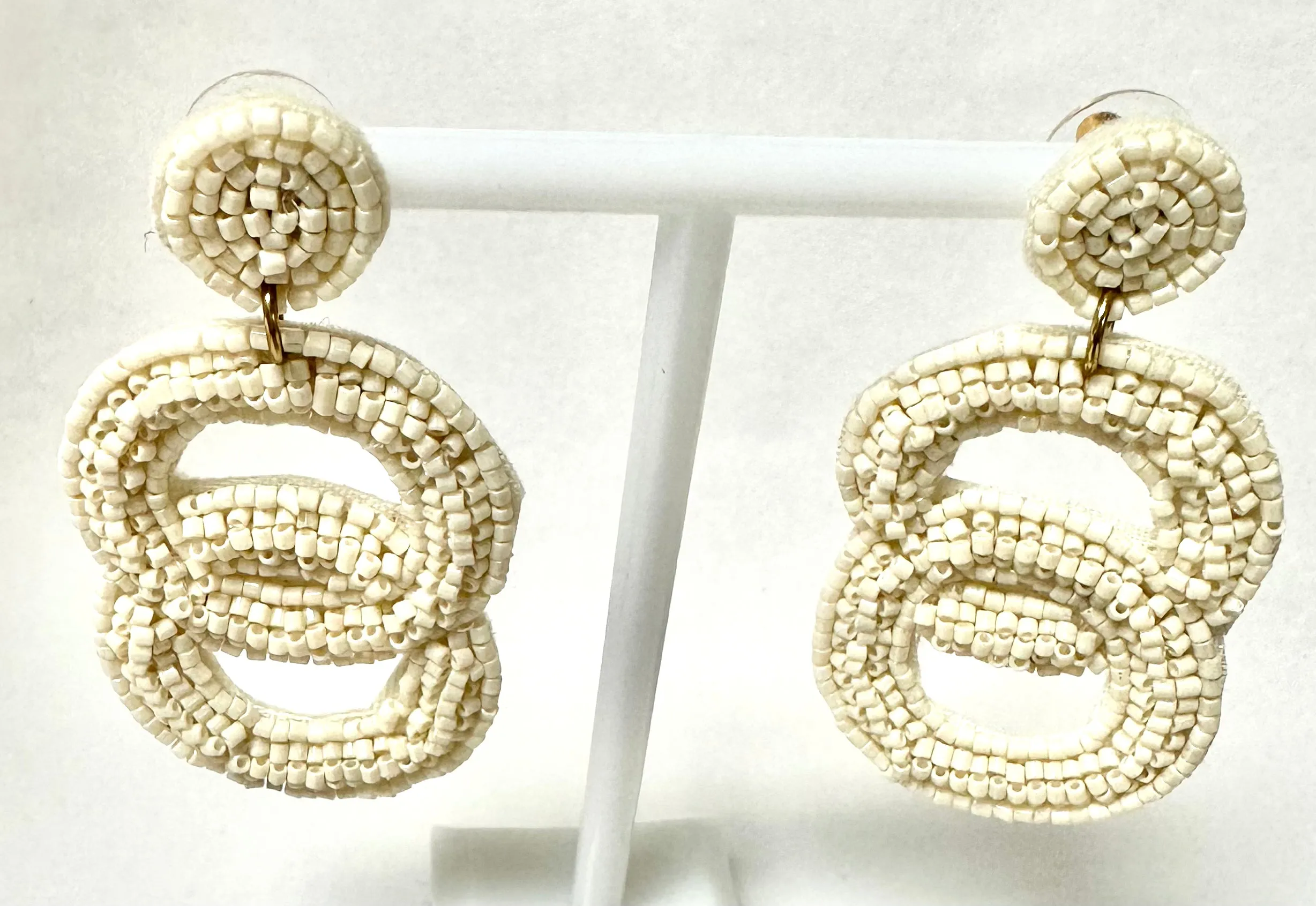 Beaded Circle Earrings