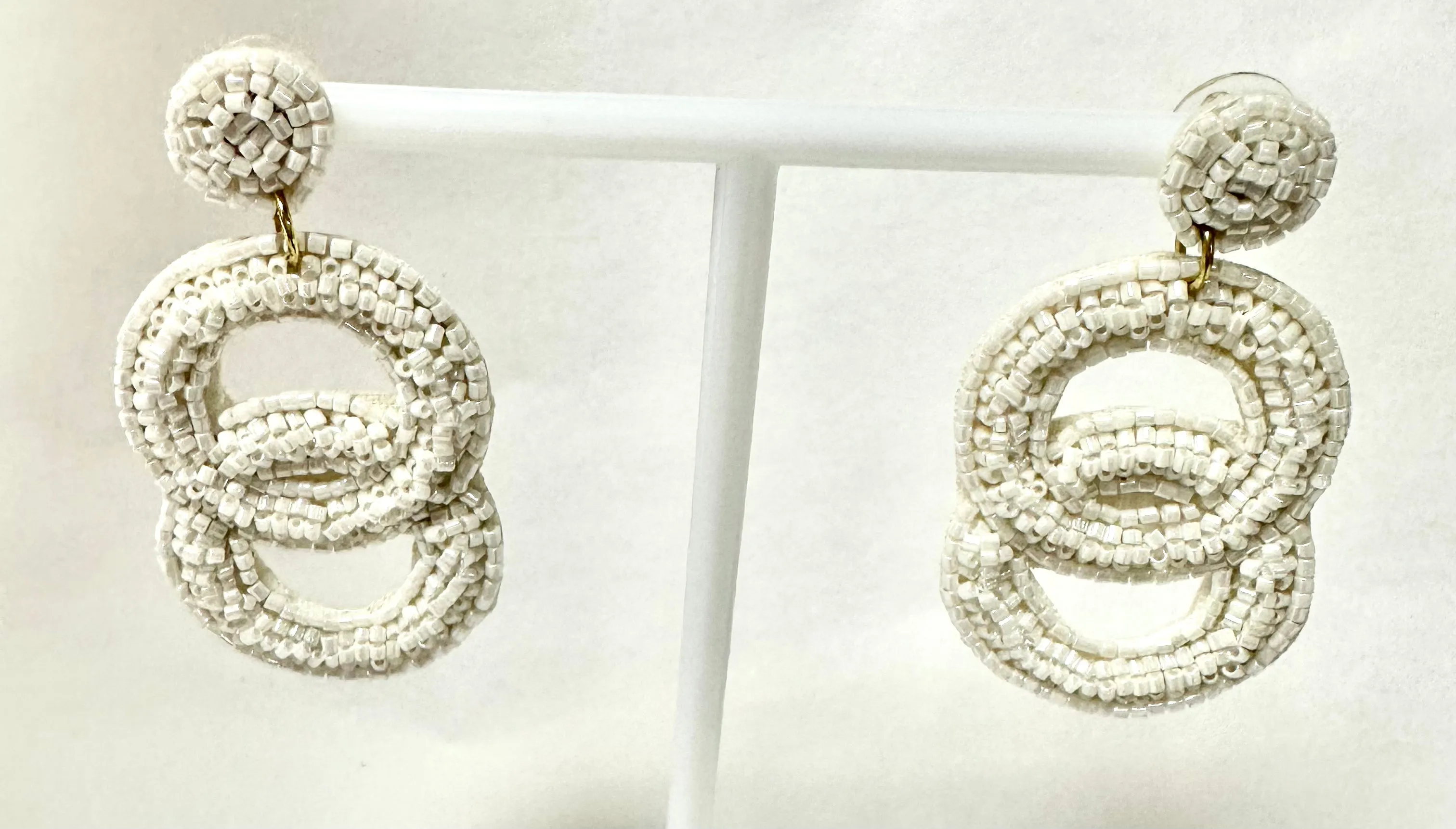 Beaded Circle Earrings