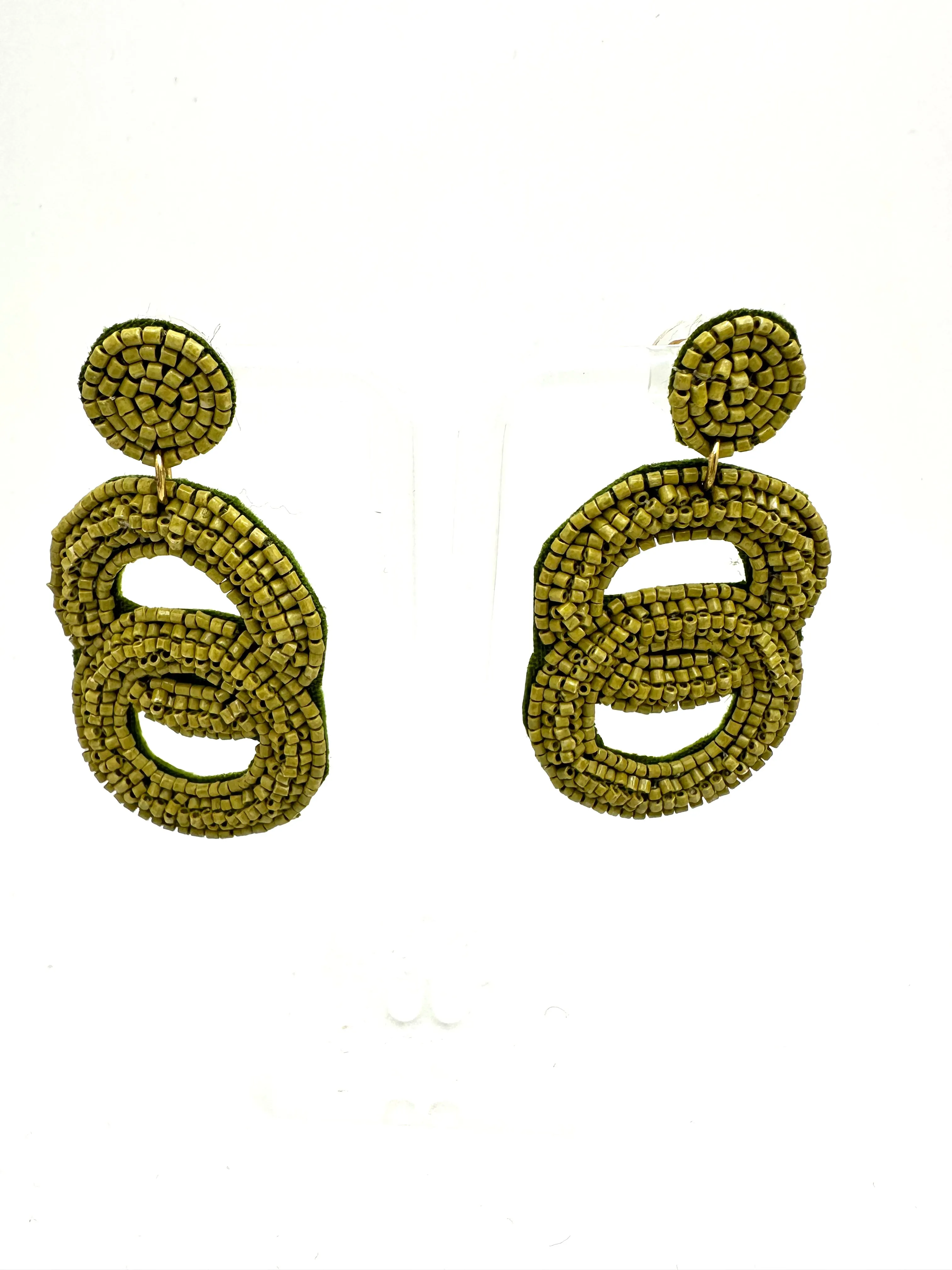 Beaded Circle Earrings