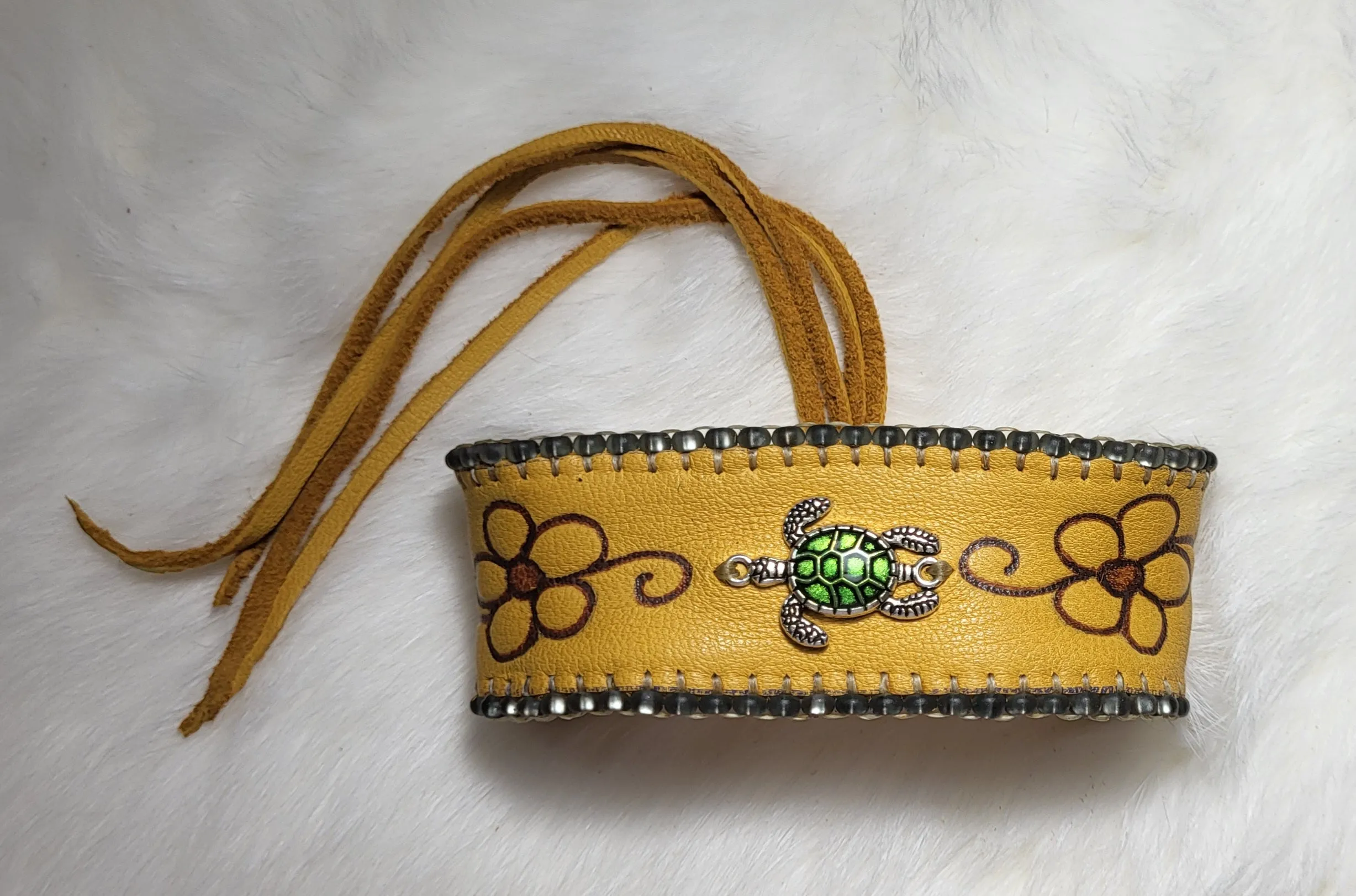 Beaded Hide Bracelets - various options; by Caroline Lackey
