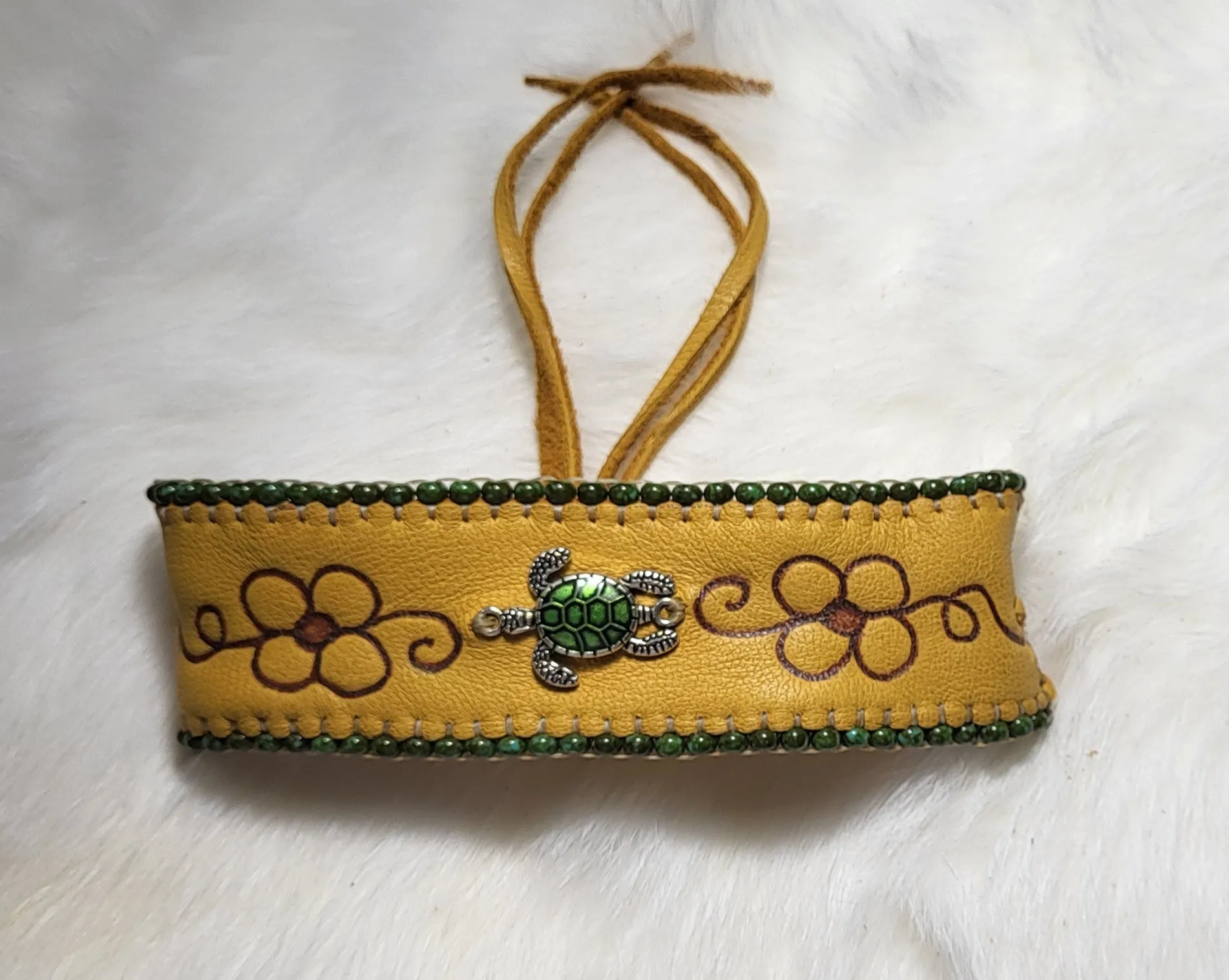 Beaded Hide Bracelets - various options; by Caroline Lackey