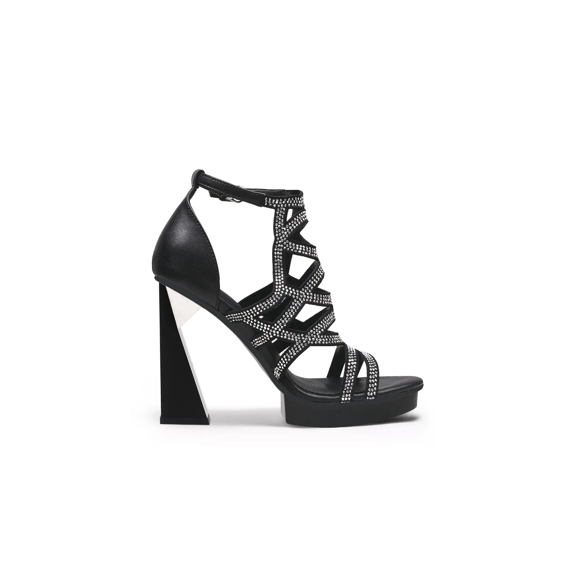 Beaded Strappy Skyline High Heels