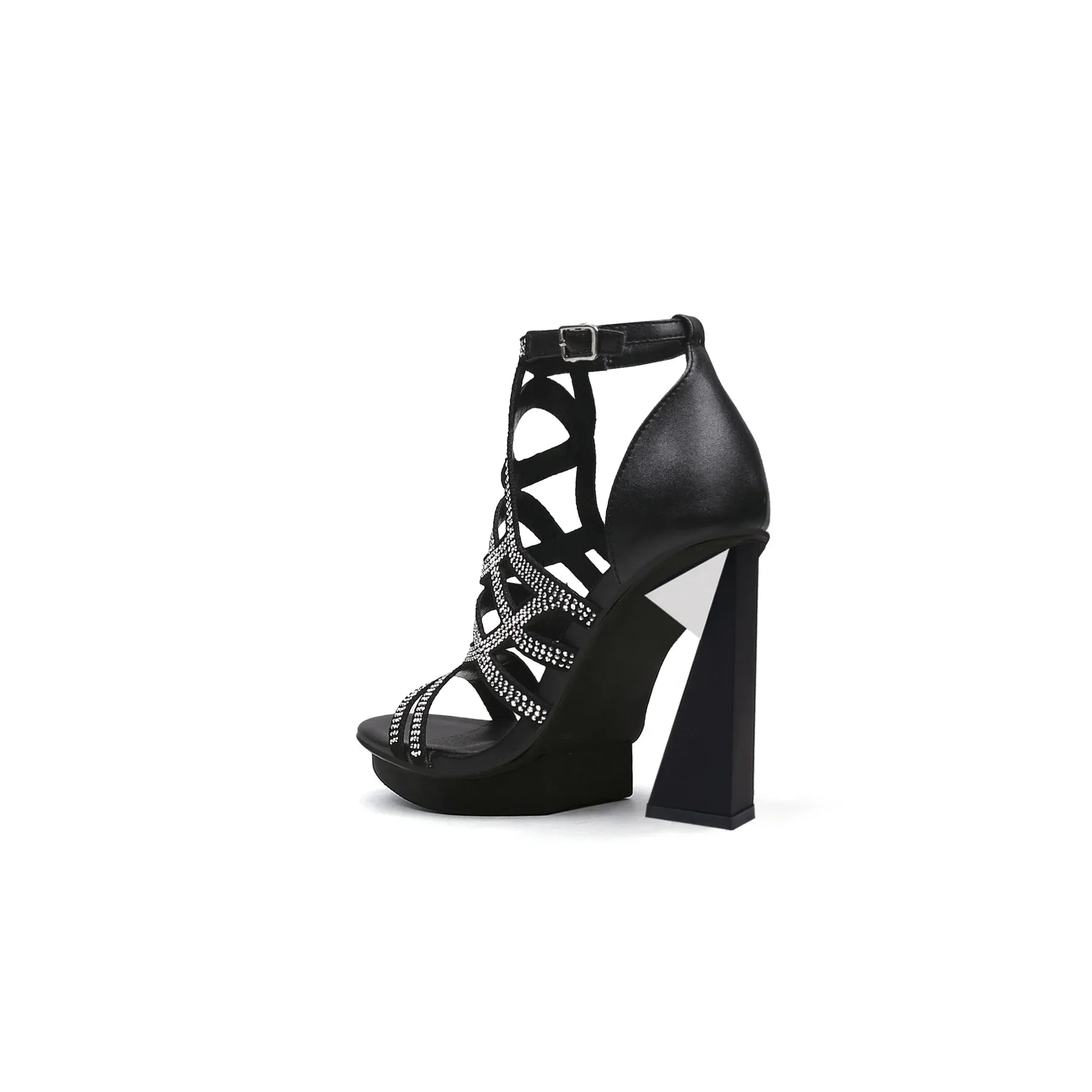 Beaded Strappy Skyline High Heels