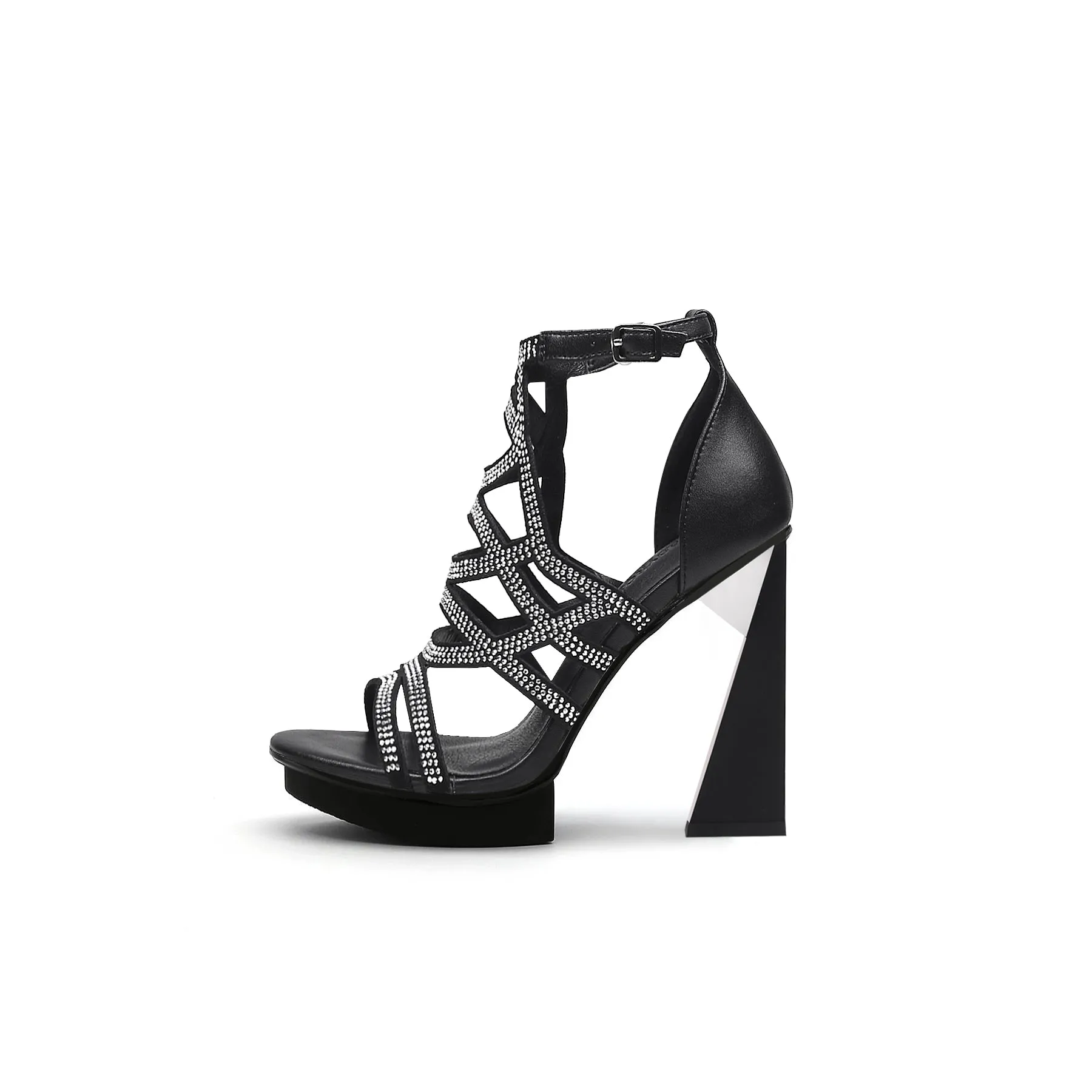 Beaded Strappy Skyline High Heels