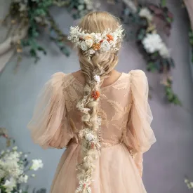 Boho headpiece with long braided vines/clips