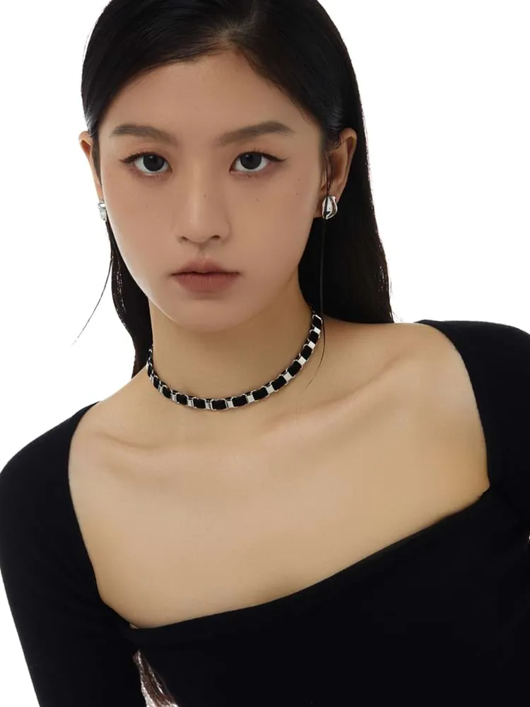 Box Link Chain Choker Necklace