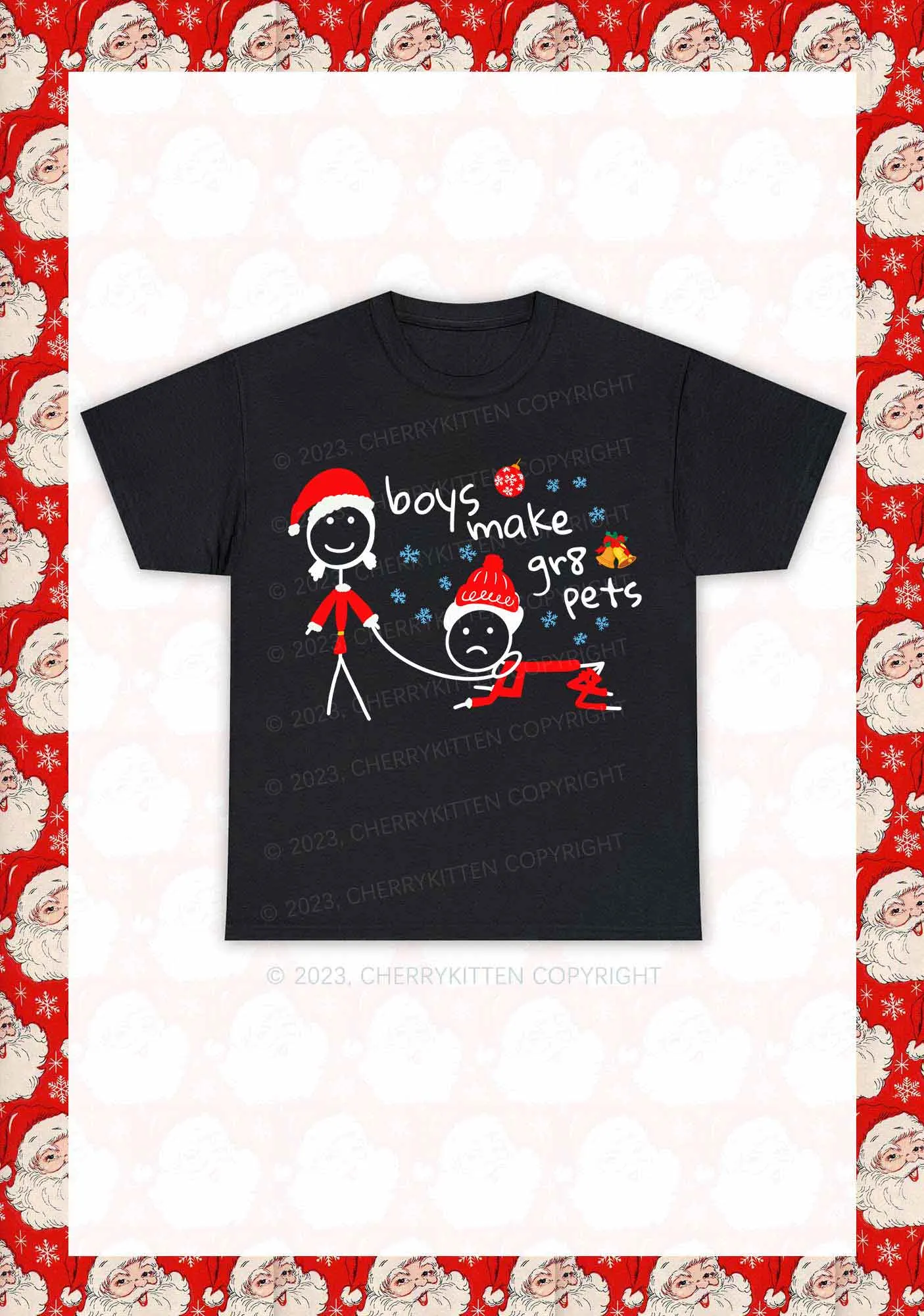Boys Make Gr8 Pets Christmas Y2K Chunky Shirt Cherrykitten