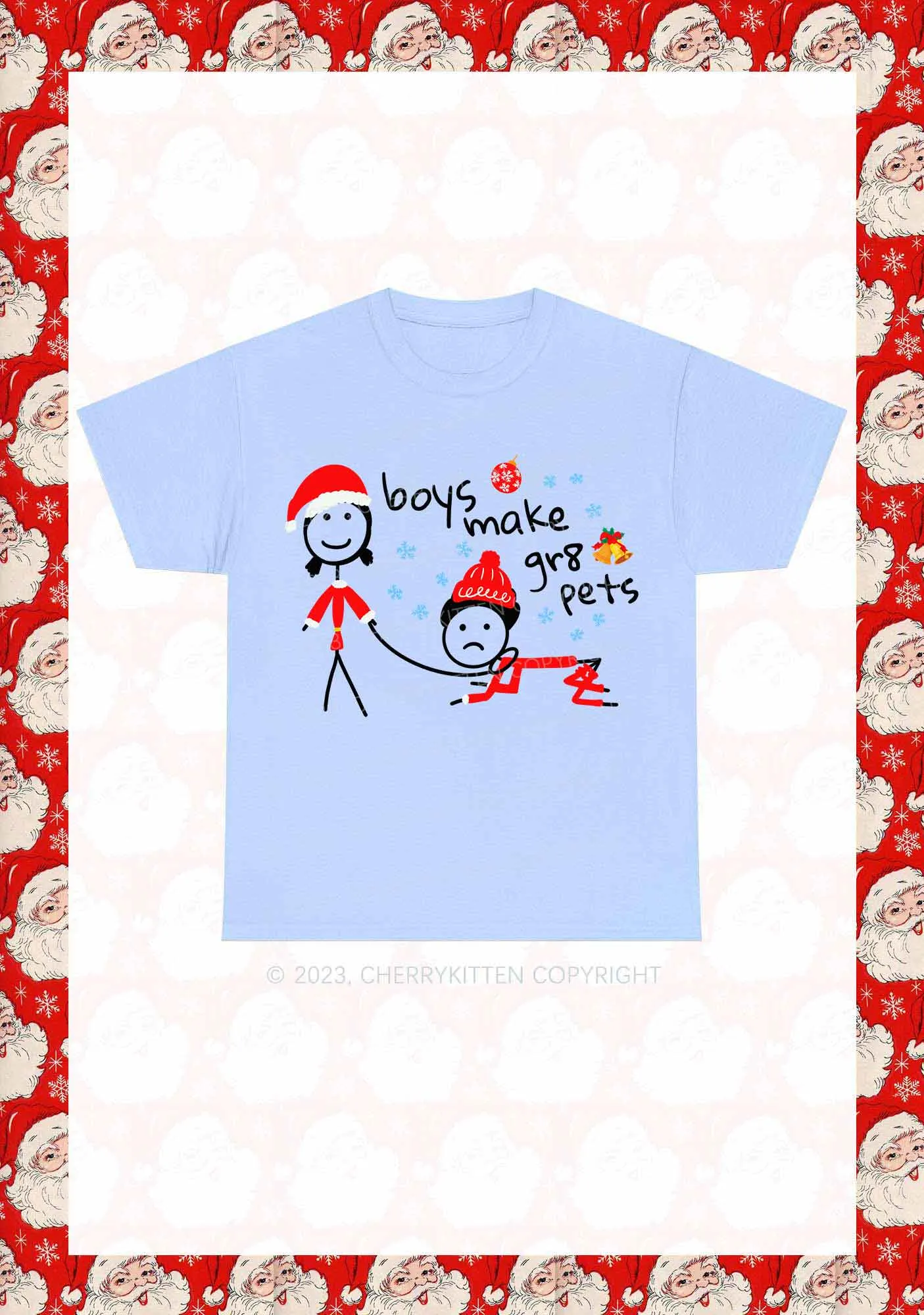 Boys Make Gr8 Pets Christmas Y2K Chunky Shirt Cherrykitten