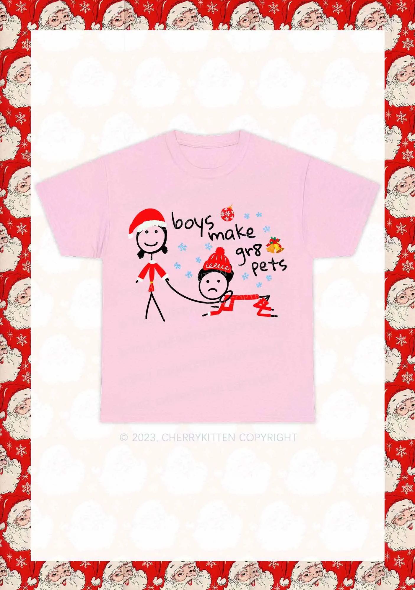 Boys Make Gr8 Pets Christmas Y2K Chunky Shirt Cherrykitten