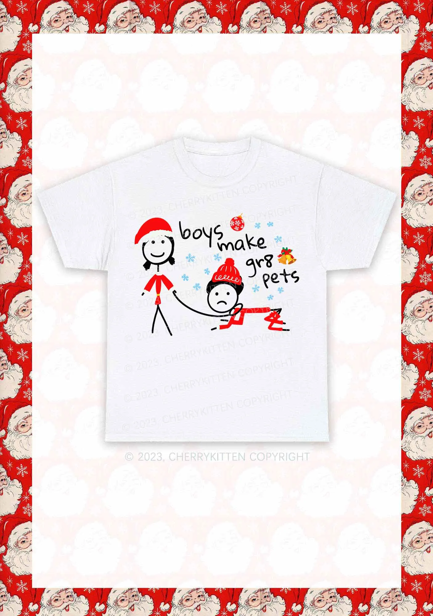 Boys Make Gr8 Pets Christmas Y2K Chunky Shirt Cherrykitten