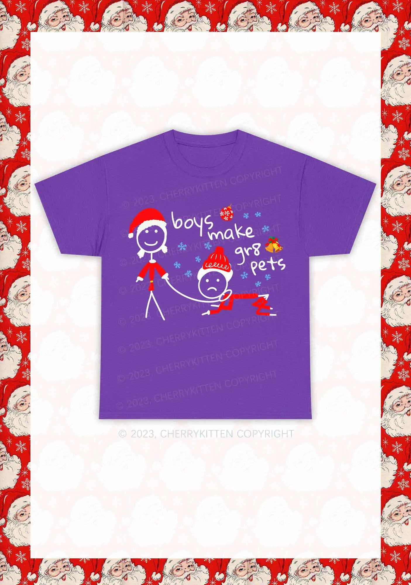 Boys Make Gr8 Pets Christmas Y2K Chunky Shirt Cherrykitten