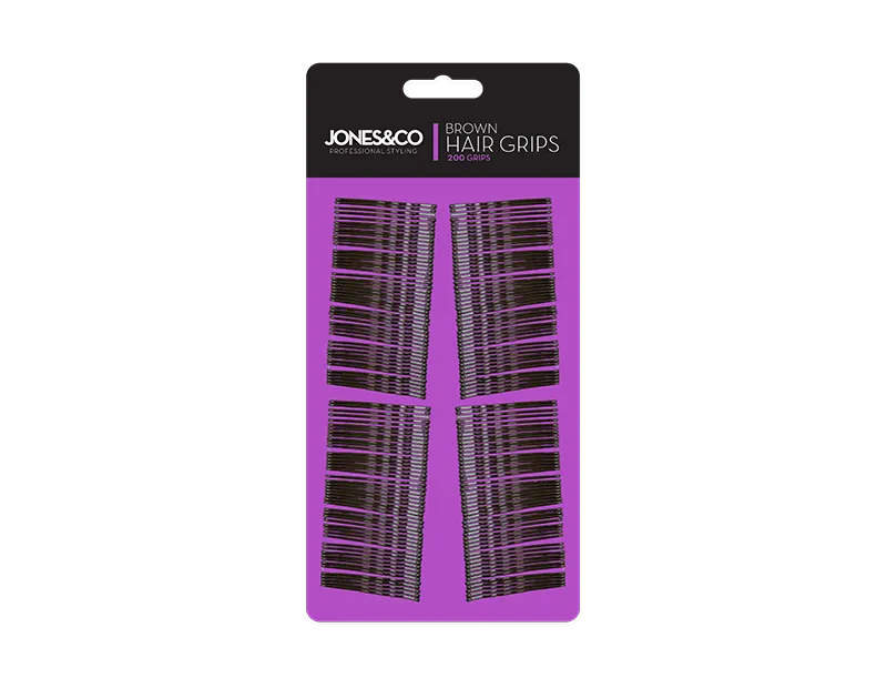 Brown Hair Grips 200 Pack