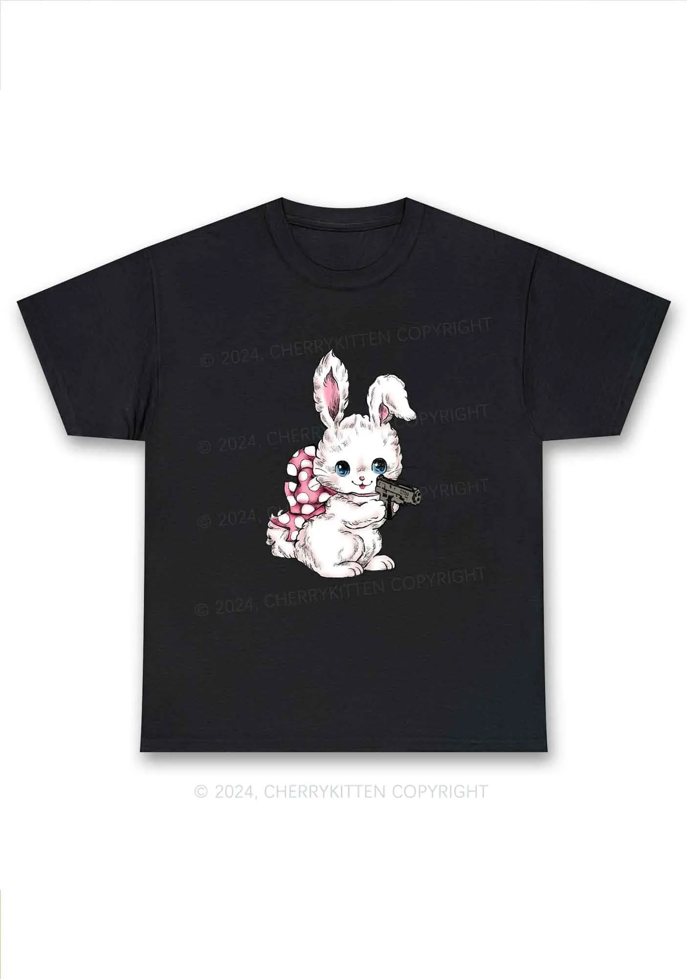 Bunny Shooting Y2K Chunky Shirt Cherrykitten