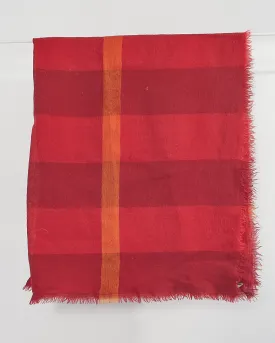 Burberry Red Nova Check Wool Scarf