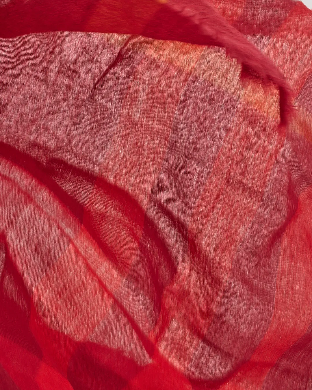 Burberry Red Nova Check Wool Scarf