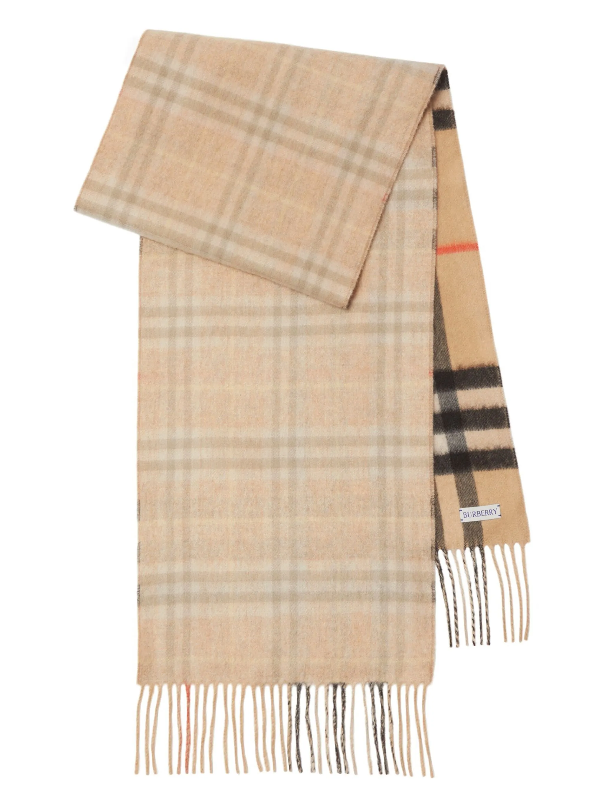 Unisex Burberry 168X30 Double Face Medium Giant Check Scarf - Luxurious Versatile Wool Blend Accessory