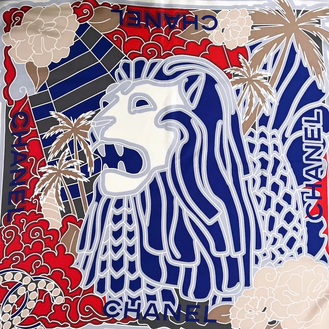 Chanel Lion Silk Scarf