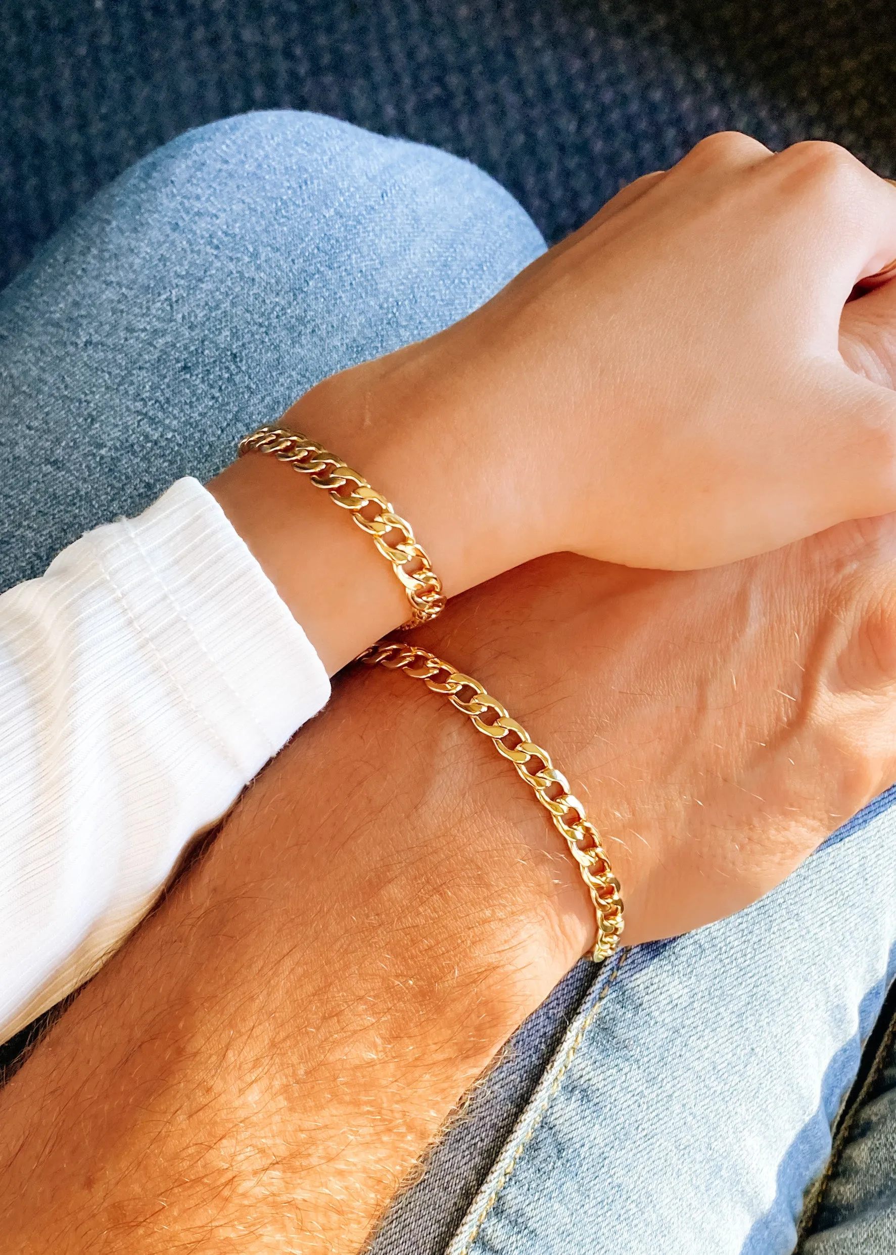 Chunky Cuban Chain Bracelet - Gold Filled