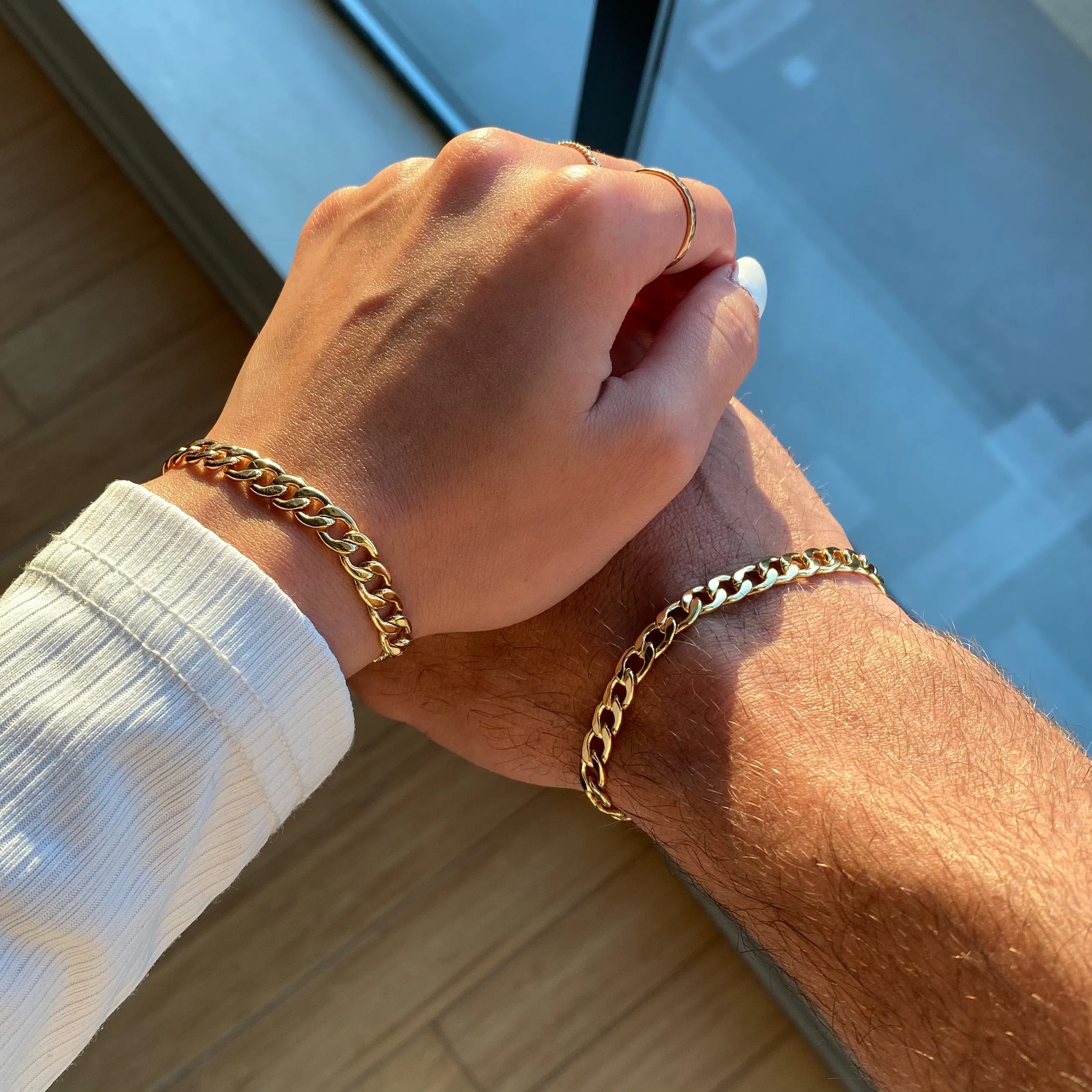 Chunky Cuban Chain Bracelet - Gold Filled