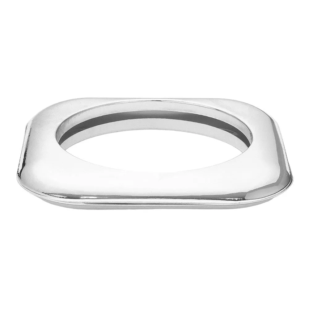 Chunky Metal Flat Square Bangle Bracelet