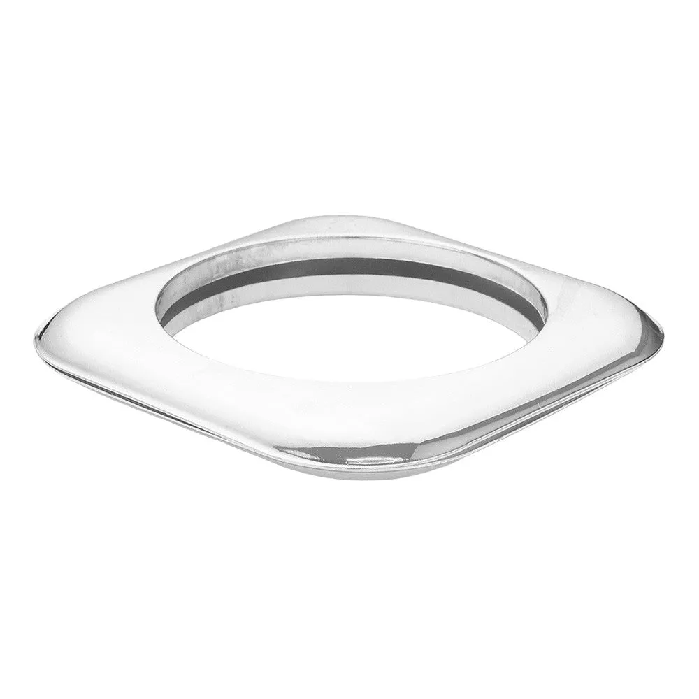 Chunky Metal Flat Square Bangle Bracelet