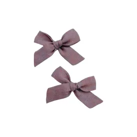 Classic Knot Bow | Mountain Purple - Alligator Clip