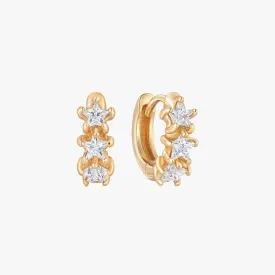 Cosmic Cluster Huggie Hoop Earrings