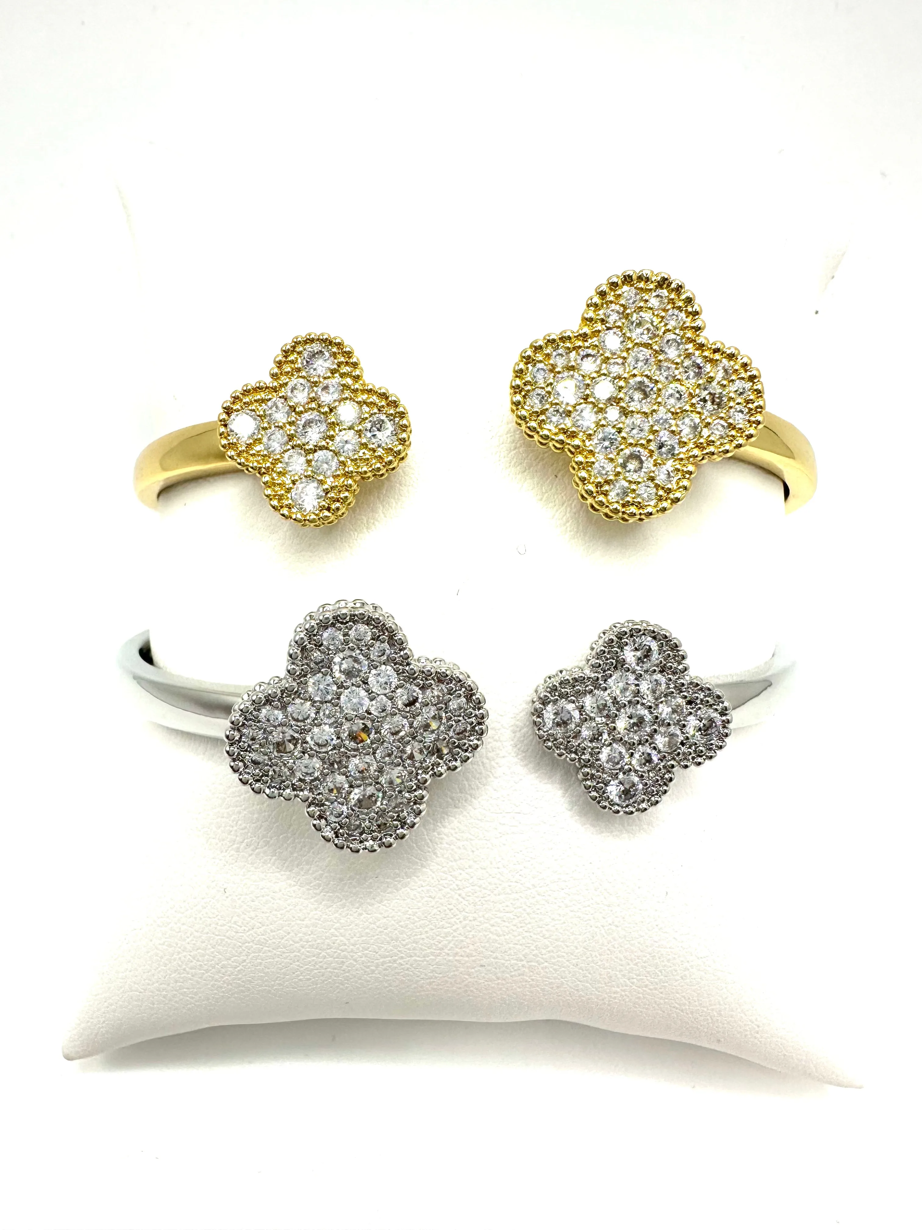 Double Clover Cuff Bracelet