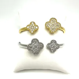 Double Clover Cuff Bracelet